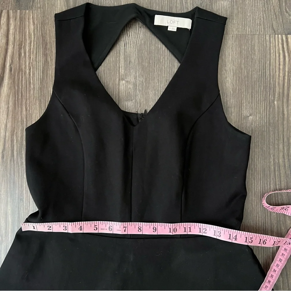 Ann Taylor LOFT Black A-Line Skater Dress with Pockets - Picture 9 of 12